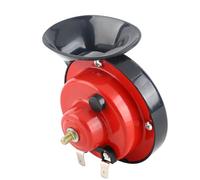 Ailgely Bocina Impermeable para Vehículo, Diseño Compacto, Bocina de Caracol de Alto Volumen con Estructura Metálica ABS de 12 V para Karts de Camión, Fácil de Instalar (Negro, Rojo)