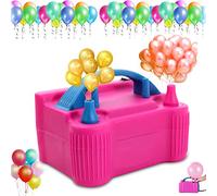 Ailgely Bomba de globo eléctrica, 600 W, inflador de globo eléctrico, con doble boquilla, portátil, 2 modos, para decoración de fiesta, boda, cumpleaños