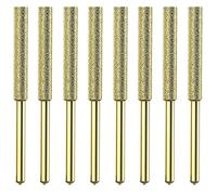 Ailgely Brocas de Motosierra Chapadas en Titanio Lima de Motosierra Eléctrica 8 Piezas Afilador Diamante para un Afilado Cadena Rápido y Fácil Recubrimiento Titanio Oro 4 Mm, 4,8 Mm, 5,5 (4mm)