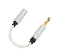 Ailgely Cable Macho de 4,4 Mm a Hembra de 3,5 Mm, Cobre Chapado en Plata Primera Calidad, Claridad Sonido Excepcional, 15 Cm para Dispositivos DAP Portátiles