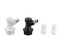 Ailgely Conector de Bloqueo de Bola de 2 Piezas, Accesorio de Barril de Cornelius Corny para Enchufes de Gas y Líquido, 8 Mm -1/4 Pulgadas FFL Push -Fit MFL Rosado con 3/8 OD PIS para
