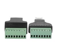 Ailgely Enchufe Macho Hembra RJ45 a Adaptador de Terminal de Tornillo 8 Pines para Aplicaciones CCTV, Nuevo Diseño, 2 uds.