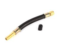 Ailgely Extensión de Vástago de Válvula Neumático Goma, Extensión Valor Neumático Metal, Adaptador Flexible 140 Mm con 2 Abrazaderas, Se Adapta a la