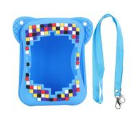 Ailgely Juguete Interactivo Funda de Silicona Digital para Mascotas con Colores Brillantes y Cordón para Fácil Transporte Viajes 8,2 X 7,5 Cm (Azul)