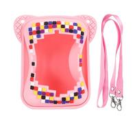 Ailgely Juguete Interactivo Funda de Silicona Digital para Mascotas con Colores Brillantes y Cordón para Fácil Transporte Viajes 8,2 X 7,5 Cm (Rosa)
