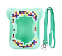 Ailgely Juguete Interactivo Funda de Silicona Digital para Mascotas con Colores Brillantes y Cordón para Fácil Transporte Viajes 8,2 X 7,5 Cm (Verde)