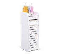 Ailgely Organizador de Gabinete de Almacenamiento para Inodoro, Diseño Madera Blanca, Artículos Esenciales Baño, Estructura No Tóxica e Impermeable (Tamaño pequeño 3,8x4,8 cm)