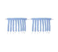 Ailgely Varilla para Rizar sin Calor, 2 uds., Herramienta para Rizar el Cabello con Diadema Suave Cabello Grueso y Fino, Material Ecológico (Azul)
