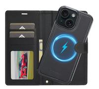 Ailicici Funda para iPhone 14, funda magnética extraíble 2 en 1, carga inalámbrica, tarjetero, funda de piel para teléfono móvil, funda con tapa RFID, funda protectora para iPhone 14