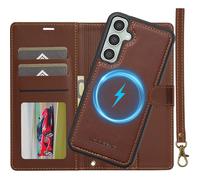 Ailicici Funda para Samsung S26 Plus, funda magnética desmontable 2 en 1, con tapa tipo libro, carga inalámbrica, ranura para tarjetas, funda de piel con bloqueo RFID, funda protectora para Samsung