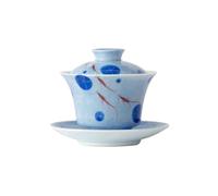 Ailien dijo que el juego de té Kung Fu es simple para uso doméstico, pintado a mano (pescado cada año) de 100 ml