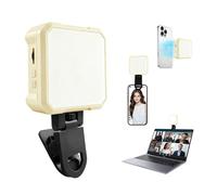 Ailight Luz magnética para selfie para teléfono, iluminación portátil de videoconferencia de 2000 mAh con clip, CRI 98+ 2500K-9000K, luz LED recargable de video con cardán abatible para maquillaje