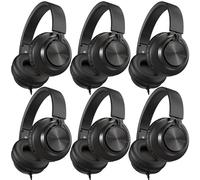 AILIHEN Auriculares para niños con Cable para la Escuela a Granel, Paquete de 6 Auriculares con micrófono para Aula de Grado K-12, Estudiantes, Adolescentes, Conector de 3.5 mm para Chromebook,