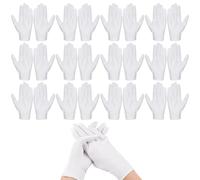 Aililong 11 Pares de Guantes algodón Blanco - Guantes Tela Suave y Transpirable para Manos secas, Dermatitis atópica humectante Reutilizables Hombres Mujeres