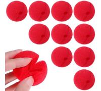 Aililong 12x Narices de Payaso Rojas - Espuma Suave, para Adultos Cosplay Halloween, Accesorios Divertidos de Circo, Accesorios de Sombrero de Payaso y Puschel de Pennywise