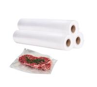 Aililong Bolsas de envasado al vacío, 5 metros por rollo, 3 rollos de 32 x 500 cm, lámina de sellado al vacío para alimentos, sin BPA, rollos de vacío para carne, queso, pescado, verduras, frutas