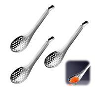 Aililong Conjunto de cucharas de Acero Inoxidable ailong, Adecuado para la combinación de cucharas de Cocina O3 - in - 1 de Cocina Molecular, con Drenaje eficiente y diseño ergonómico.