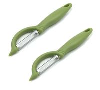 Aililong Juego de pelador de patatas y verduras. 2 peladores, pelador universal, pelador de tomates, pelador de péndulo, mango ergonómico, inoxidable y apto para lavavajillas, ideal para necesidades