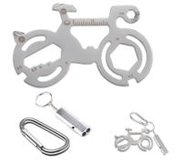 Aililong Llavero Multiherramienta para Bicicleta Herramienta multifunción 12 en 1 con Silbato de Aluminio y mosquetón, Acampar Hacer Senderismo