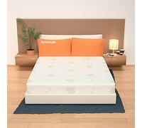 AILIME SRL Baldo Colchón Doble 160X190, Alto 17 cm Funda Ortopédica Extraíble con Dispositivo Médico, con Plato en Espuma Viscoelástica da 2 cm, a 9 Zona, Blanco