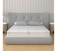 AILIME SRL Primo Matrimonial Retirable 160x190, Alto 26 cm Espuma Ortopédico con Dispositivo Médico, Colchón 3 Capas Memoria 6 cm, a 9 Zona, Poliuretano, Blanco