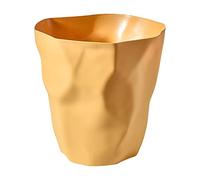 Ailler Papelera de Oficina de Plástico - Irregular Ecológica para Papel, Dormitorio - Color Amarillo