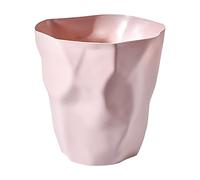 Ailler papelera de oficina y papelera de papel/papelera de dormitorio, papelera de plástico irregular ecológico (rosa)