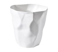 Ailler - Papelera de plástico para oficina y dormitorio irregular, ecológica, color blanco…