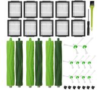 AiLomey Kit de Accesorios Repuesto para iRobot, Recambios para Roomba i7 i7+ i3 i3+ i4 i4+ i6 i6+ i8 i8+ j7 E5 E6 E7, 6 Cepillos de Goma, 10 Filtros, 10 Cepillos Lateral