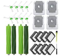 AiLomey Kit de Accesorios Repuesto para iRobot, Recambios para Roomba i7 i7+ i3 i3+ i4 i4+ i6 i6+ i8 i8+ j7 j7+ E5 E6 E7, 4 Cepillos de Goma, 8 Filtros, 8 Cepillos Lateral, 4 Bolsas de Polvo