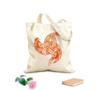 AILOONG Adorno de cuervo con pareja de cuervos con patrones celtas Bolsa de lona Tela de 340g/m² de grosor Sustituye a la mochila escolar