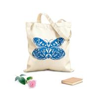 AILOONG Astrología surrealista de la mariposa Bolsa de tela con asa plana Tela de 340g/m² de grosor Sustituye a la mochila escolar