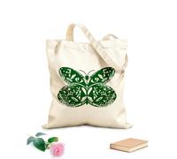 AILOONG Astrología surrealista de la mariposa Bolsa de tela con asa plana Tela de 340g/m² de grosor Sustituye a la mochila escolar