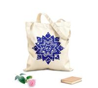 AILOONG Astrología surrealista del ojo de la flor Bolsa de lona con fondo reforzado Tela de 340g/m² de grosor Se usa como bolsa de regalo