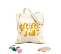 AILOONG Besos y abrazos a todos con corazones Bolsa de lona con fondo reforzado Tela de 340g/m² de grosor Se usa como bolsa de regalo