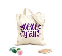 AILOONG Besos y abrazos a todos con corazones Bolsa de lona con fondo reforzado Tela de 340g/m² de grosor Se usa como bolsa de regalo