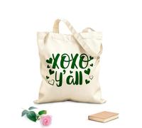 AILOONG Besos y abrazos a todos con corazones Bolsa de lona con fondo reforzado Tela de 340g/m² de grosor Se usa como bolsa de regalo