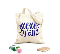 AILOONG Besos y abrazos a todos con corazones Bolsa de lona con fondo reforzado Tela de 340g/m² de grosor Se usa como bolsa de regalo