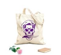 AILOONG Boina de calavera con esqueleto de cuchillo Bolsa de lona sin blanquear Tela de 340g/m² de grosor Se usa como bolsa de herramientas