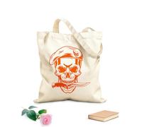 AILOONG Boina de calavera con esqueleto de cuchillo Bolsa de lona sin blanquear Tela de 340g/m² de grosor Se usa como bolsa de herramientas