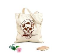 AILOONG Boina de calavera con esqueleto de cuchillo Bolsa de lona sin blanquear Tela de 340g/m² de grosor Se usa como bolsa de herramientas