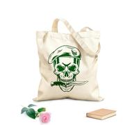 AILOONG Boina de calavera con esqueleto de cuchillo Bolsa de lona sin blanquear Tela de 340g/m² de grosor Se usa como bolsa de herramientas