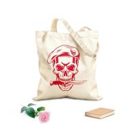 AILOONG Boina de calavera con esqueleto de cuchillo Bolsa de lona sin blanquear Tela de 340g/m² de grosor Se usa como bolsa de herramientas