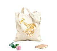 AILOONG Bolsa de compras de lona de algodón Arma bárbara del guerrero vikingo medieval Tela de 340g/m² de grosor Se usa como bolsa de regalo