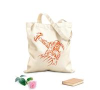AILOONG Bolsa de compras de lona de algodón Arma bárbara del guerrero vikingo medieval Tela de 340g/m² de grosor Se usa como bolsa de regalo