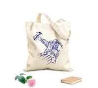 AILOONG Bolsa de compras de lona de algodón Arma bárbara del guerrero vikingo medieval Tela de 340g/m² de grosor Se usa como bolsa de regalo