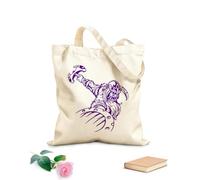 AILOONG Bolsa de compras de lona de algodón Arma bárbara del guerrero vikingo medieval Tela de 340g/m² de grosor Se usa como bolsa de regalo