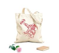 AILOONG Bolsa de compras de lona de algodón Arma bárbara del guerrero vikingo medieval Tela de 340g/m² de grosor Se usa como bolsa de regalo