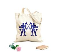 AILOONG Bolsa de compras de lona de algodón Arma del ejército de los caballeros guerreros medievales Tela de 340g/m² de grosor Se usa como bolsa de regalo