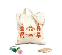 AILOONG Bolsa de compras de lona de algodón Armadura de cascos vikingos, gladiadores, caballeros y guerreros medievales Tela de 340g/m² de grosor Se usa como bolsa de regalo